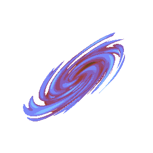 A swirling purple galaxy
