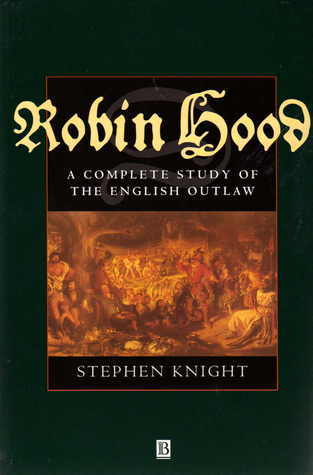 Book cover of 'Robin Hood: A Complete Study of the English Outlaw', showing an image of a group of people feasting