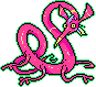 A glowing pink wormlike creature
